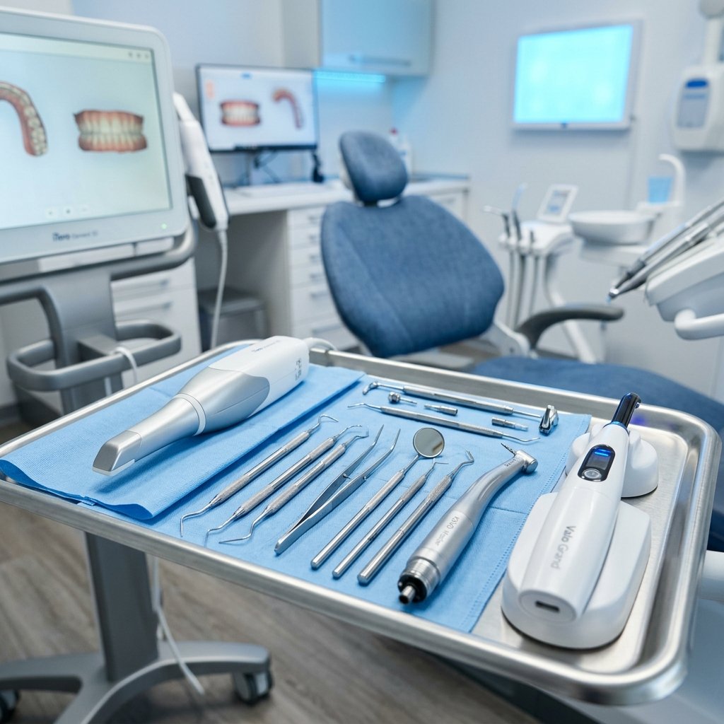 Root canal procedure under microscope